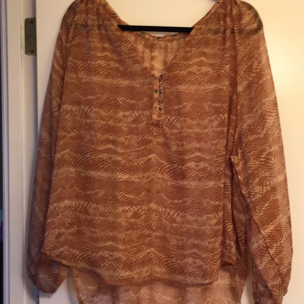Sheer snake long sleeve